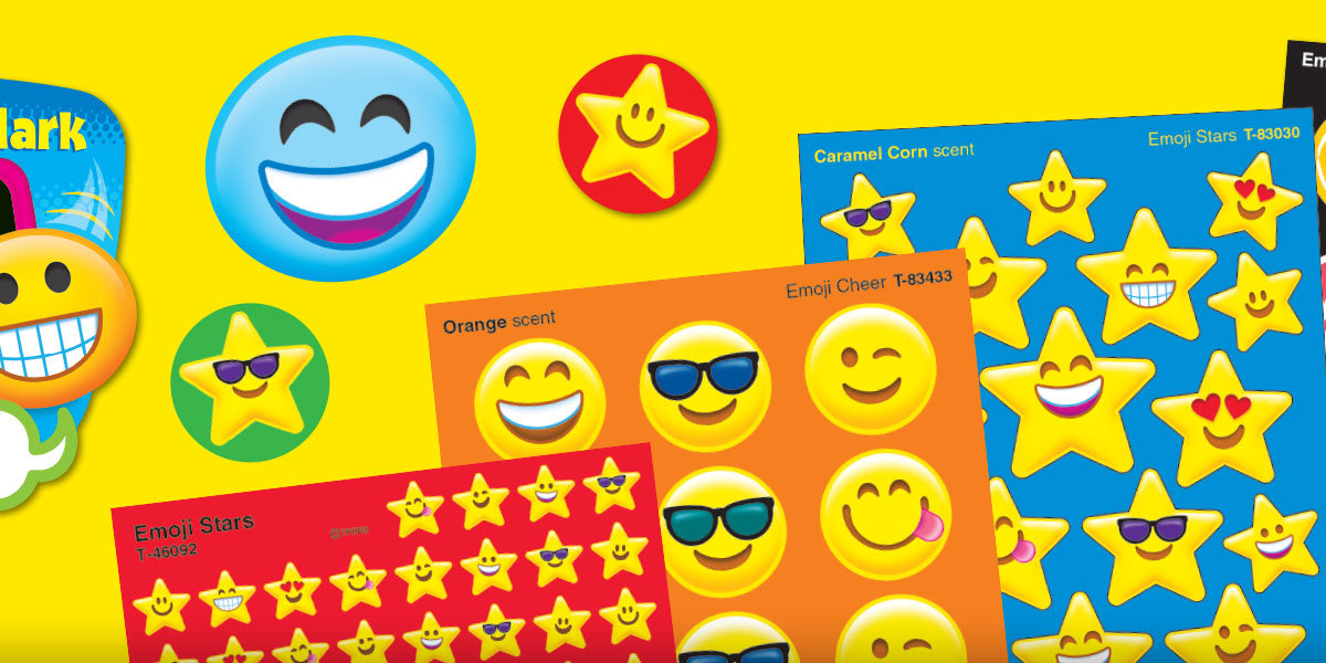 Emoji Stars Stinky Stickers Mixed - T-83030