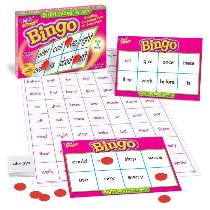 Bingo Game Sight Words Level 2 T6076 — TREND enterprises, Inc.