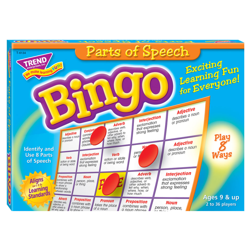 Bingo Game Parts of Speech T6134 — TREND enterprises, Inc.