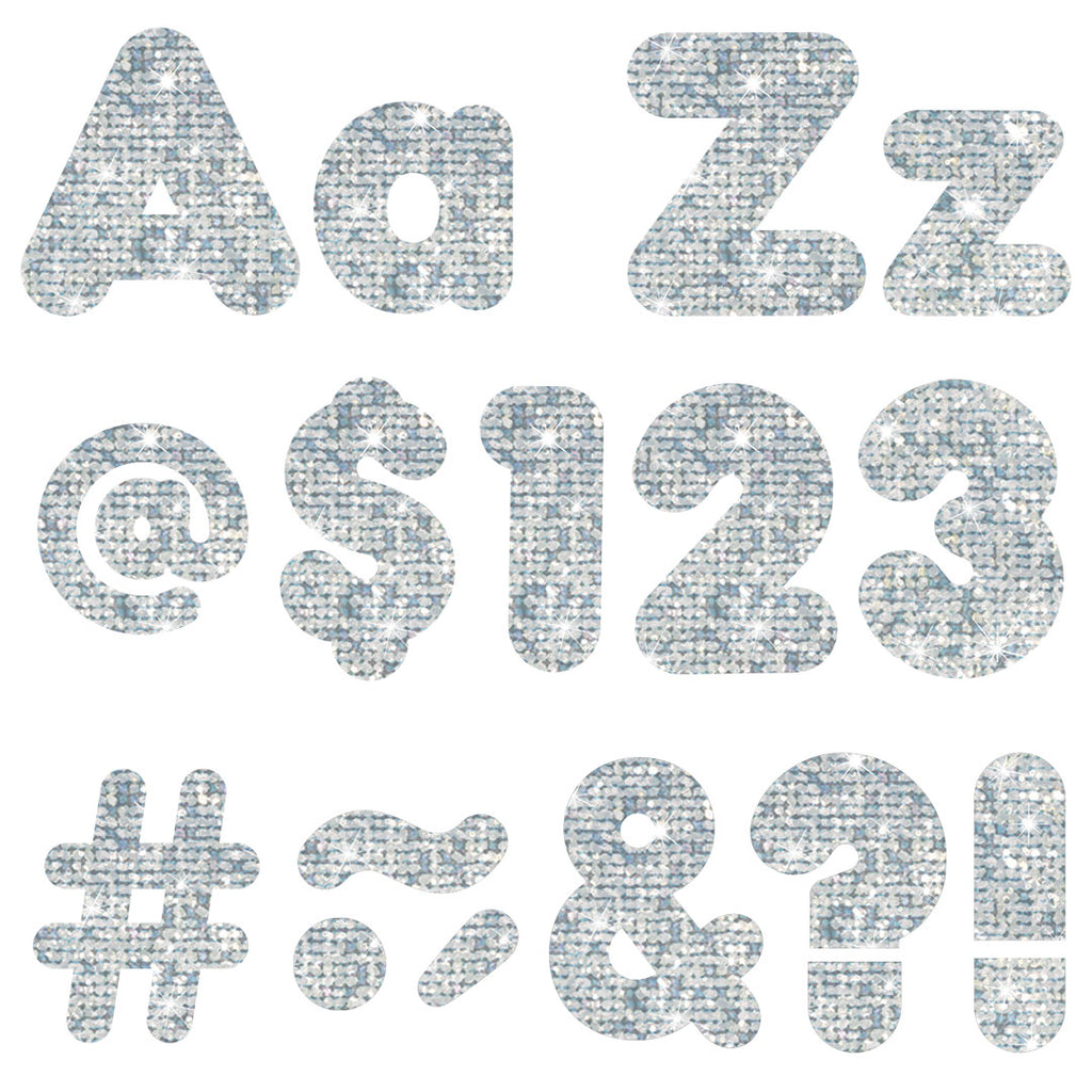 4 Inch Black and White Polka Dot Bulletin Board Letters and Numbers