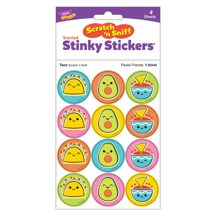 T83445-6-Stickers-Scratch-n-Sniff-FiestaFriends-taco-Pkg