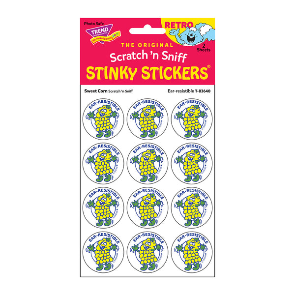 T83640-6-Stickers-Retro-Ear-resistible-Sweet-Corn