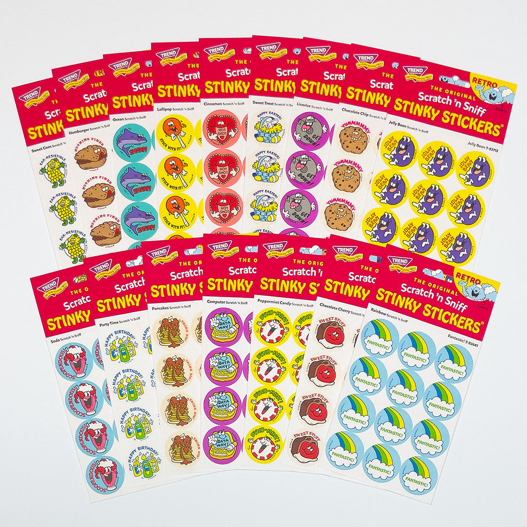 Vintage scratch and sniff stickers mint flavor new buy in package