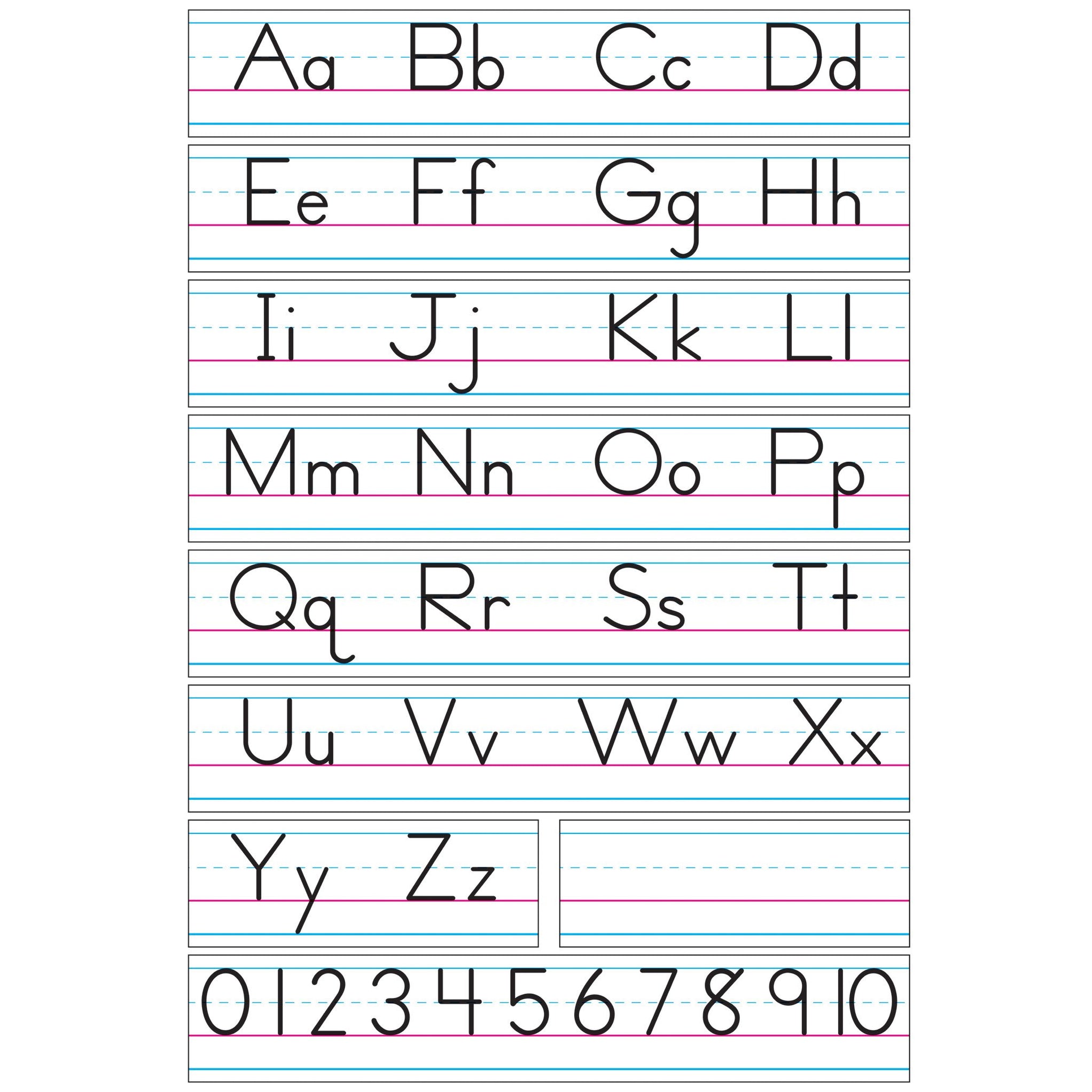 Bulletin Board Set Basic Alphabet Zaner-Bloser Manuscript T1858 — TREND ...