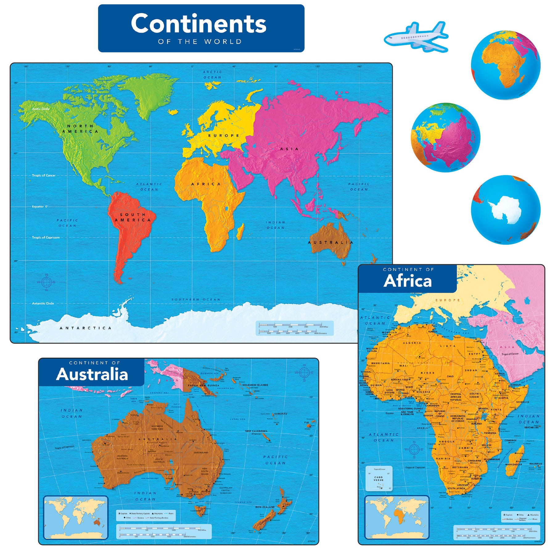 continents of the world with countries