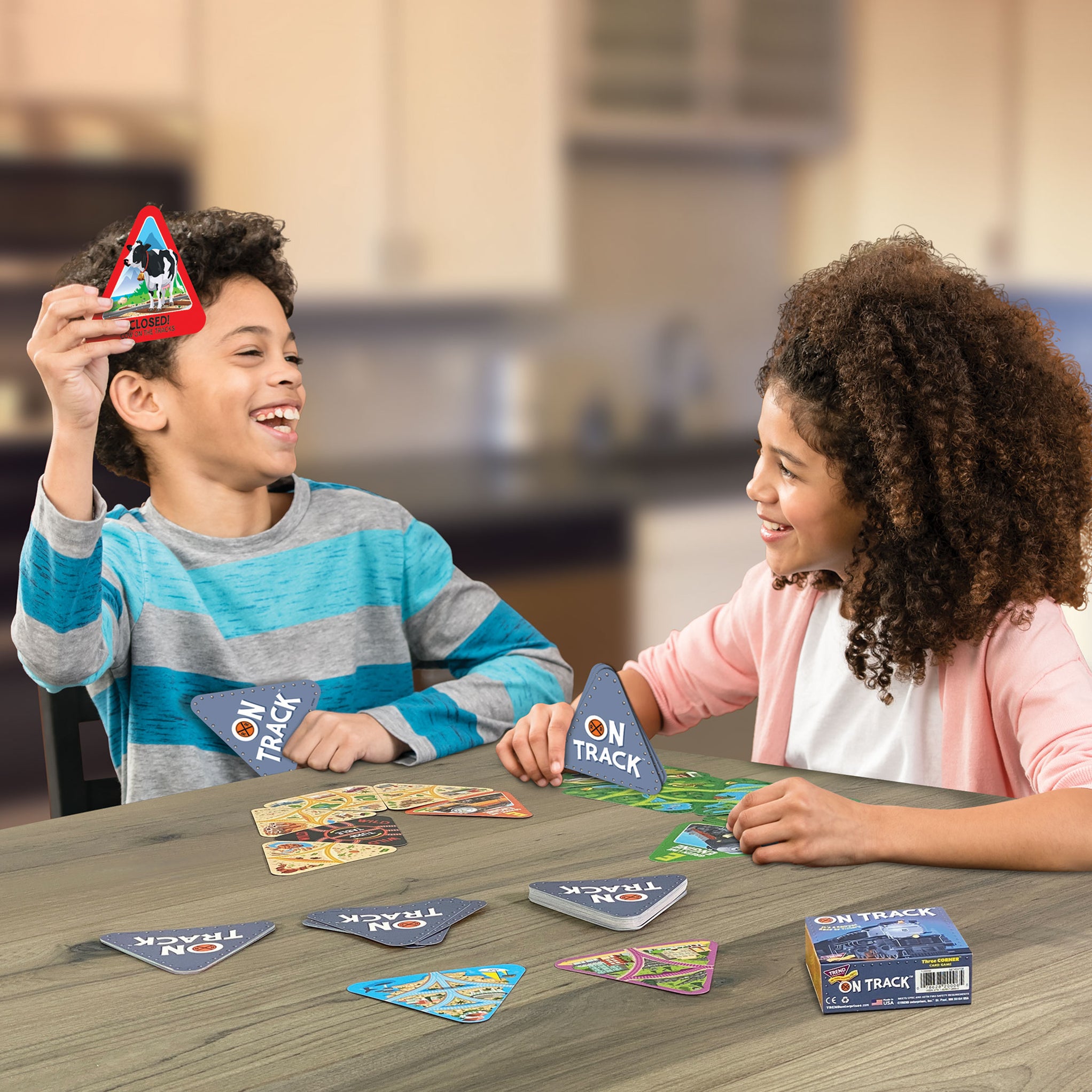 ON TRACK Three Corner Family Card Game — TREND enterprises, Inc.