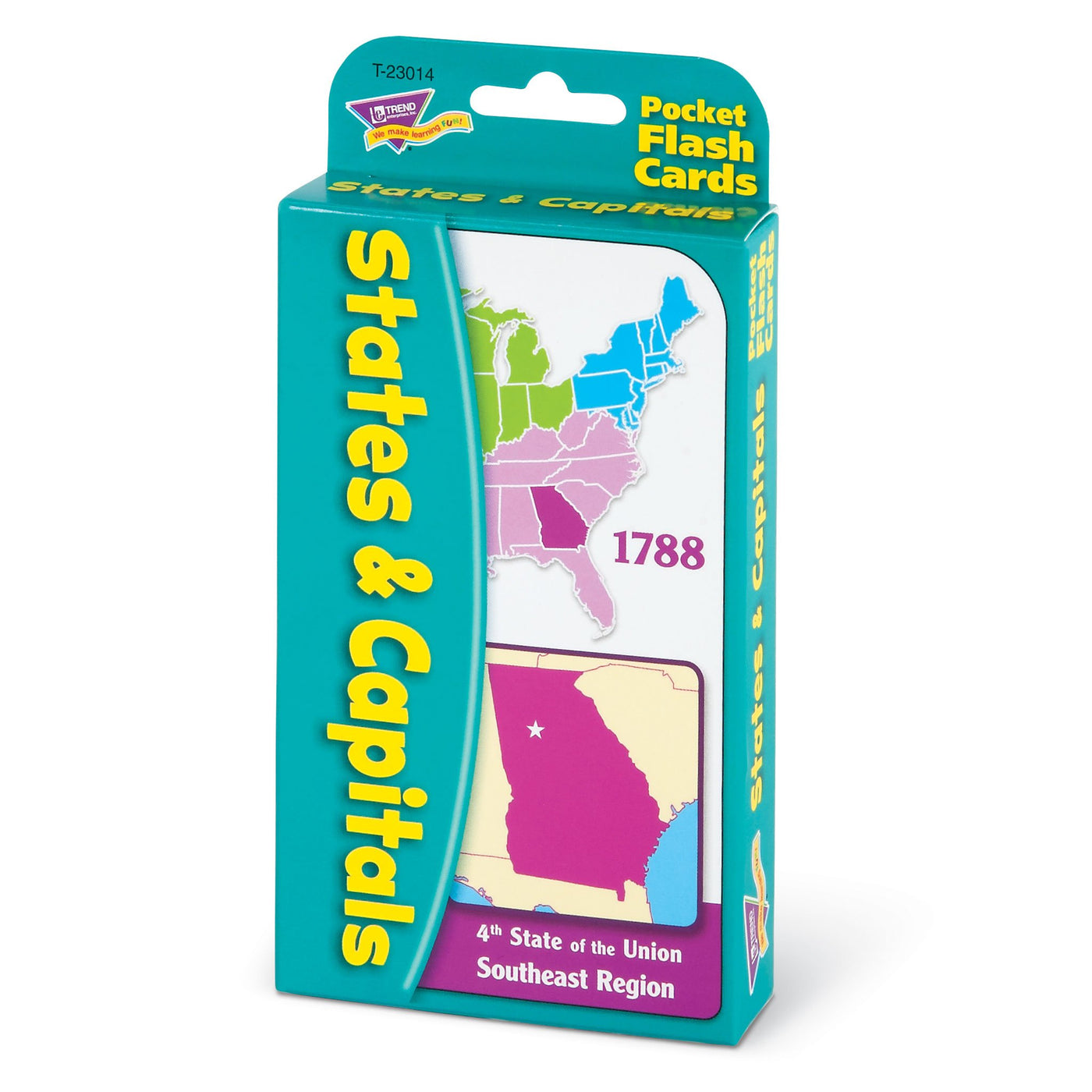 Pocket Flash Cards States And Capitals T23014 TREND Enterprises Inc   T23014 5 Flash Cards States Capitals Package Right 1400x1400 