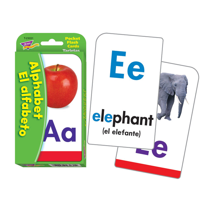 Alphabet/El Alfabeto (English/Spanish) Pocket Flash Cards