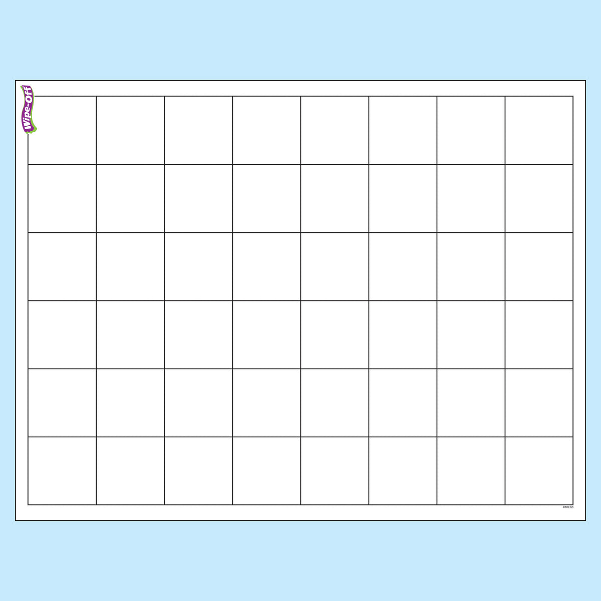 Graphing Grid (Large Squares) Wipe-Off Chart