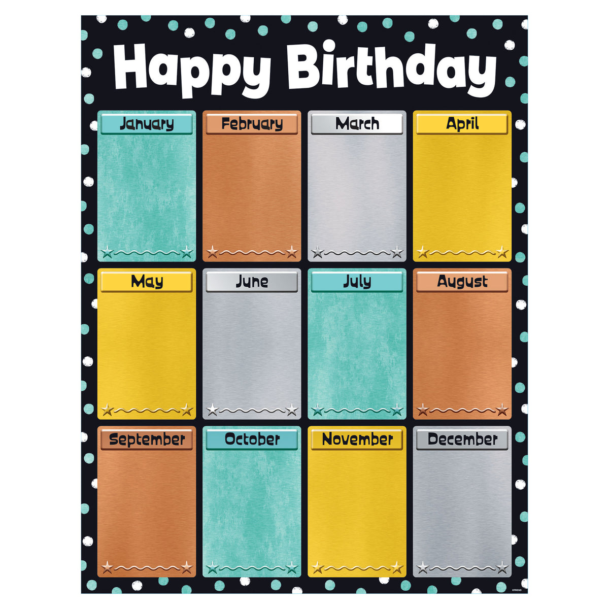 Learning Chart Birthday I ♥ Metal™ T38461 — TREND enterprises, Inc.