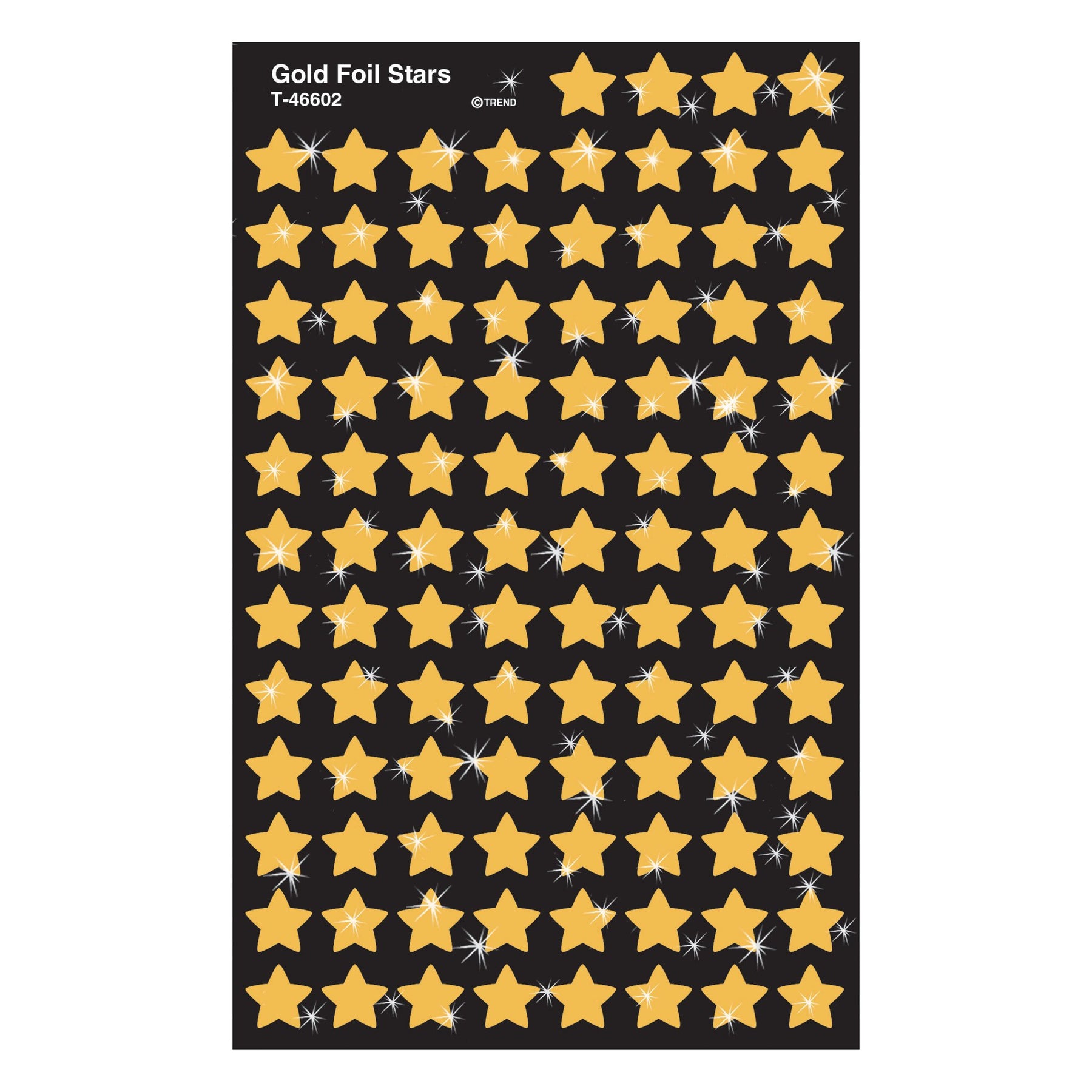 Trend Gold Foil Stars superShapes Stickers, 400 per Pack, 6 Packs