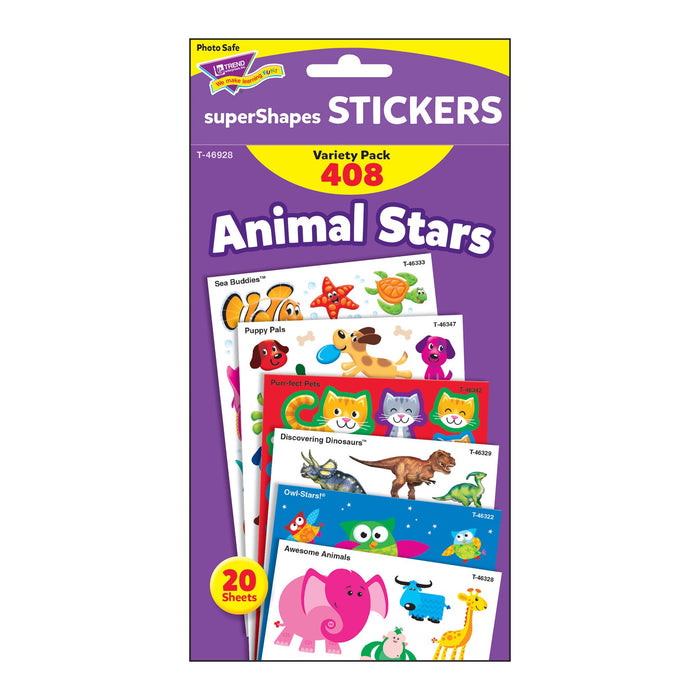 superShapes Stickers – Large Variety Pack Animal Stars T46928 — TREND ...