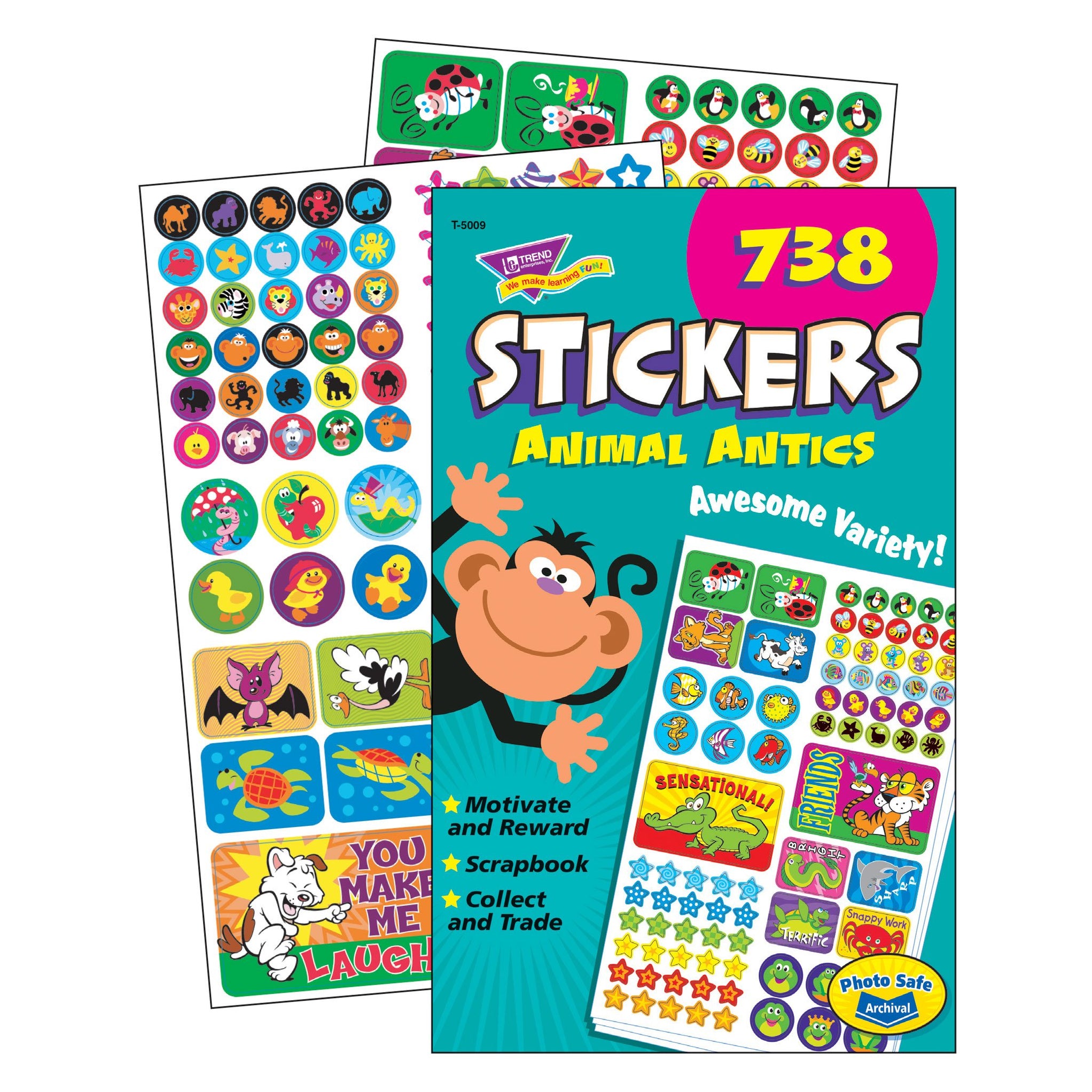 Sticker Pad Animal Antics T5009 — TREND enterprises, Inc.