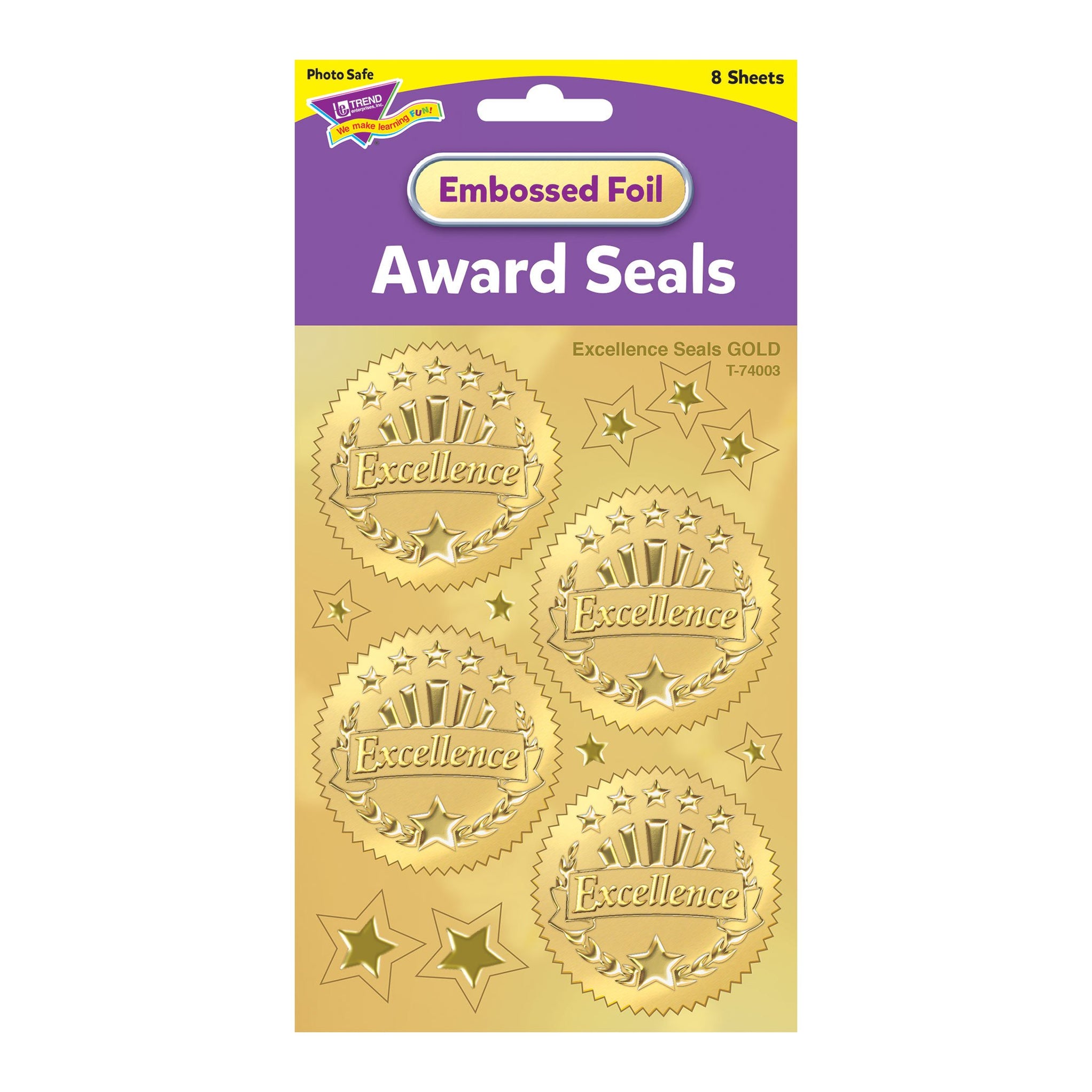 Award Seals Stickers Excellence Gold T74003 — Trend Enterprises Inc