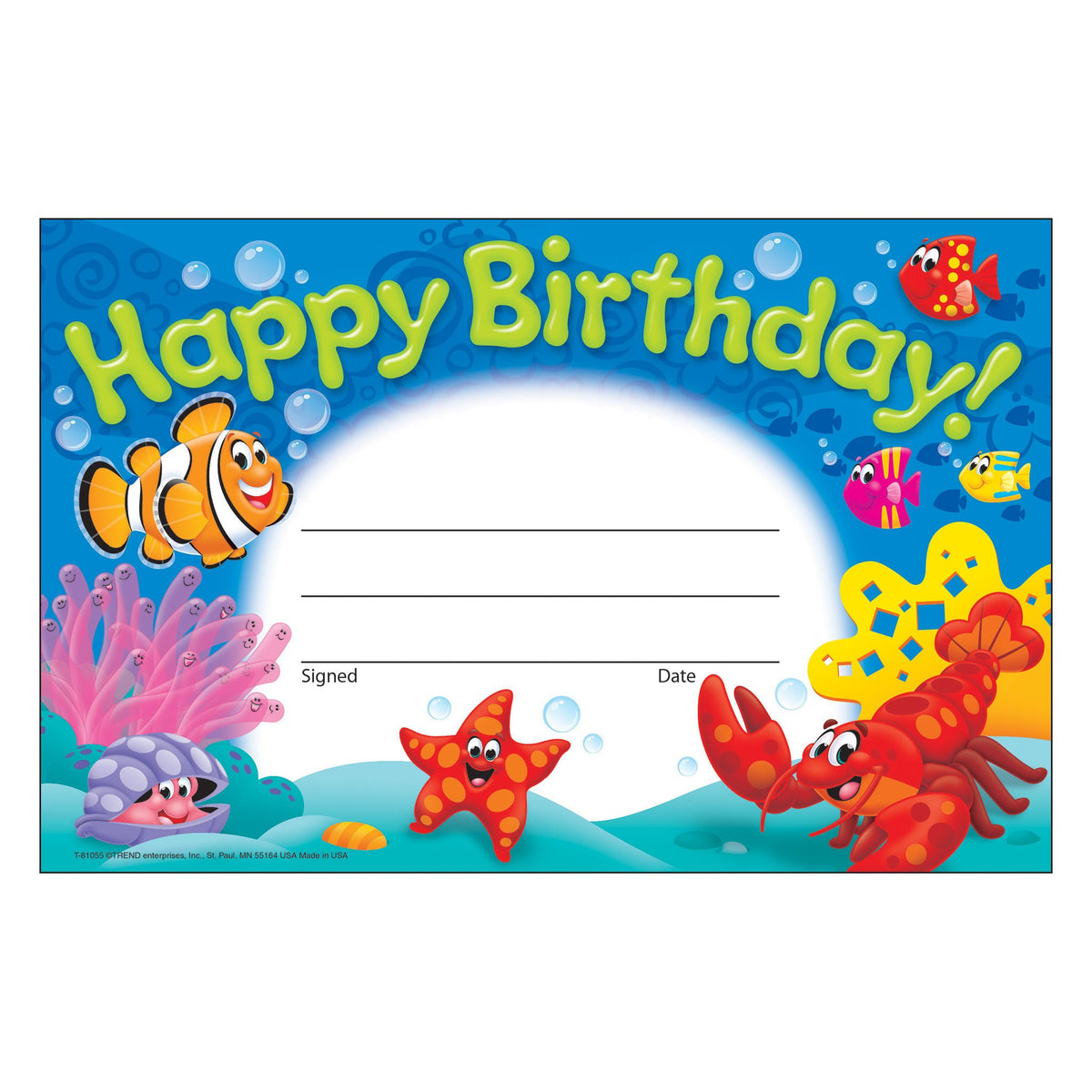 Recognition Awards Happy Birthday! Sea Buddies™ T81055 — TREND ...