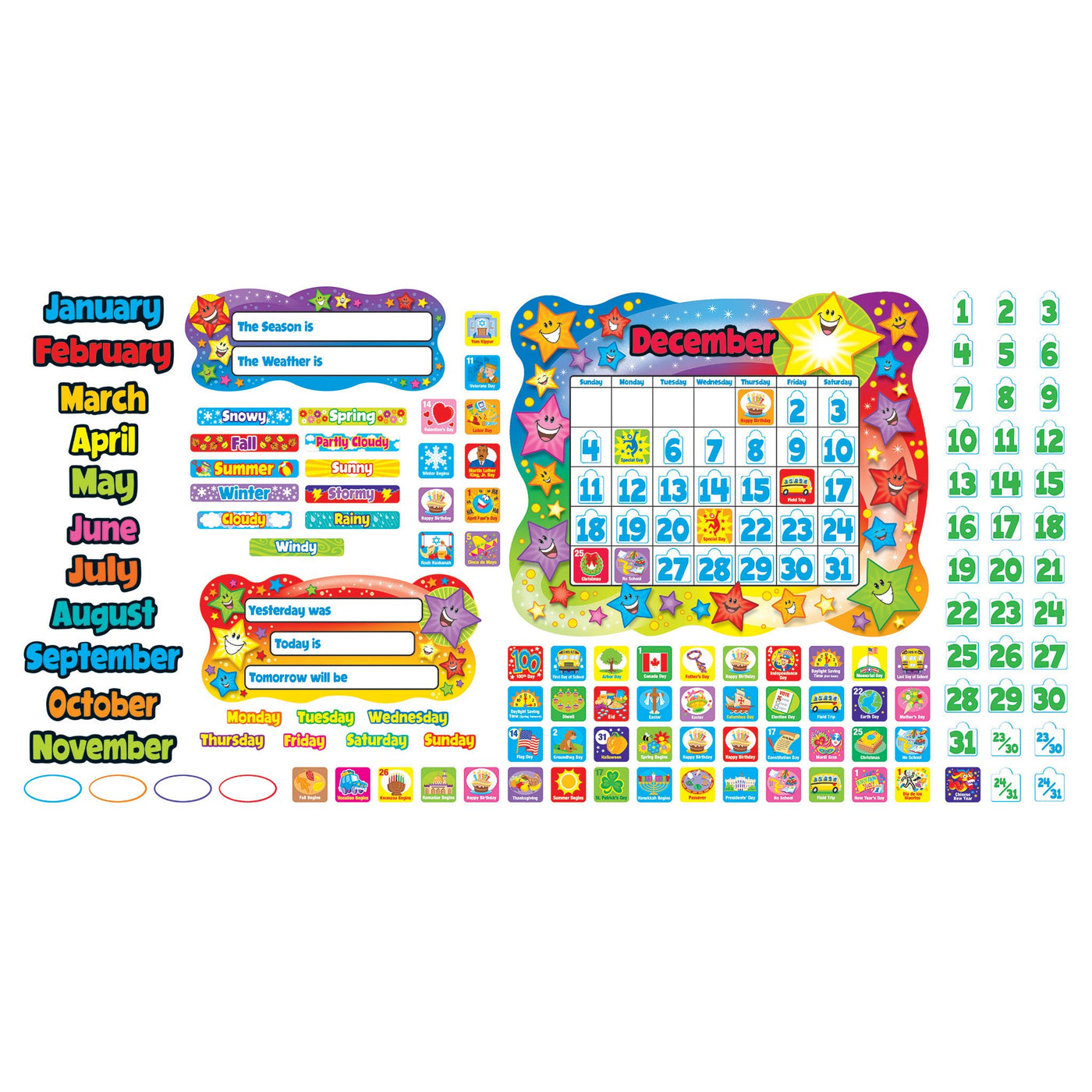 Bulletin Board Set Star Calendar T8194 — TREND enterprises, Inc.