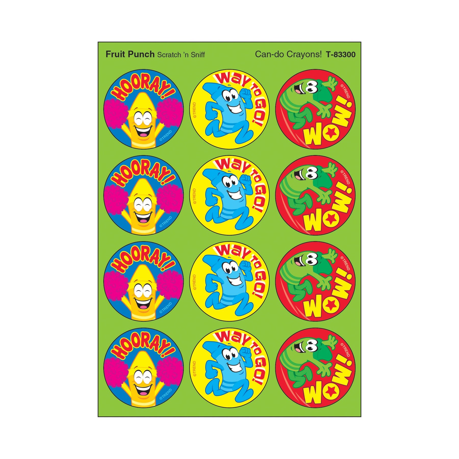 Green Apple Dinosaurs Scratch & Sniff Stickers