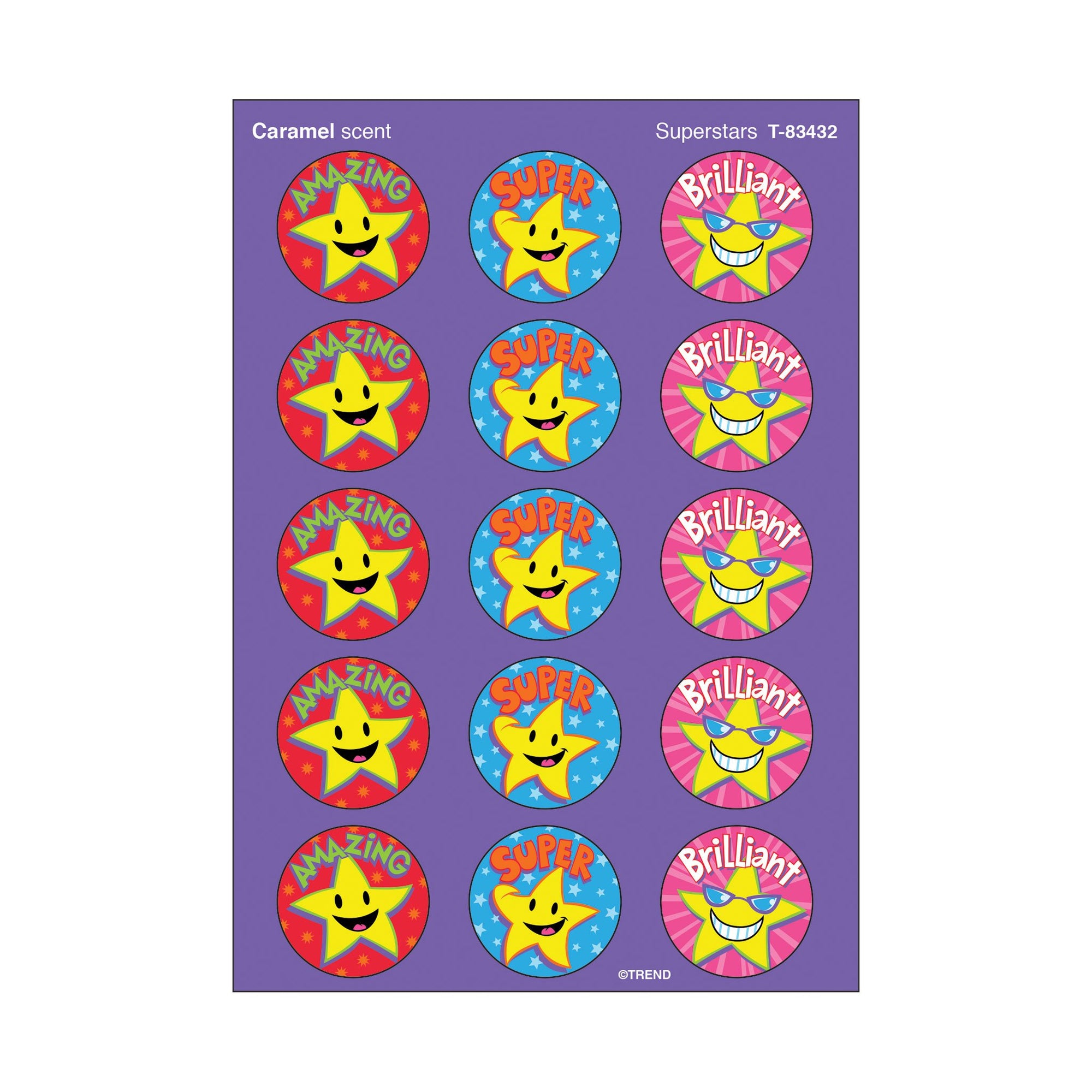 Scratch 'n Sniff Stinky Stickers Superstars, Caramel Scent T83432 