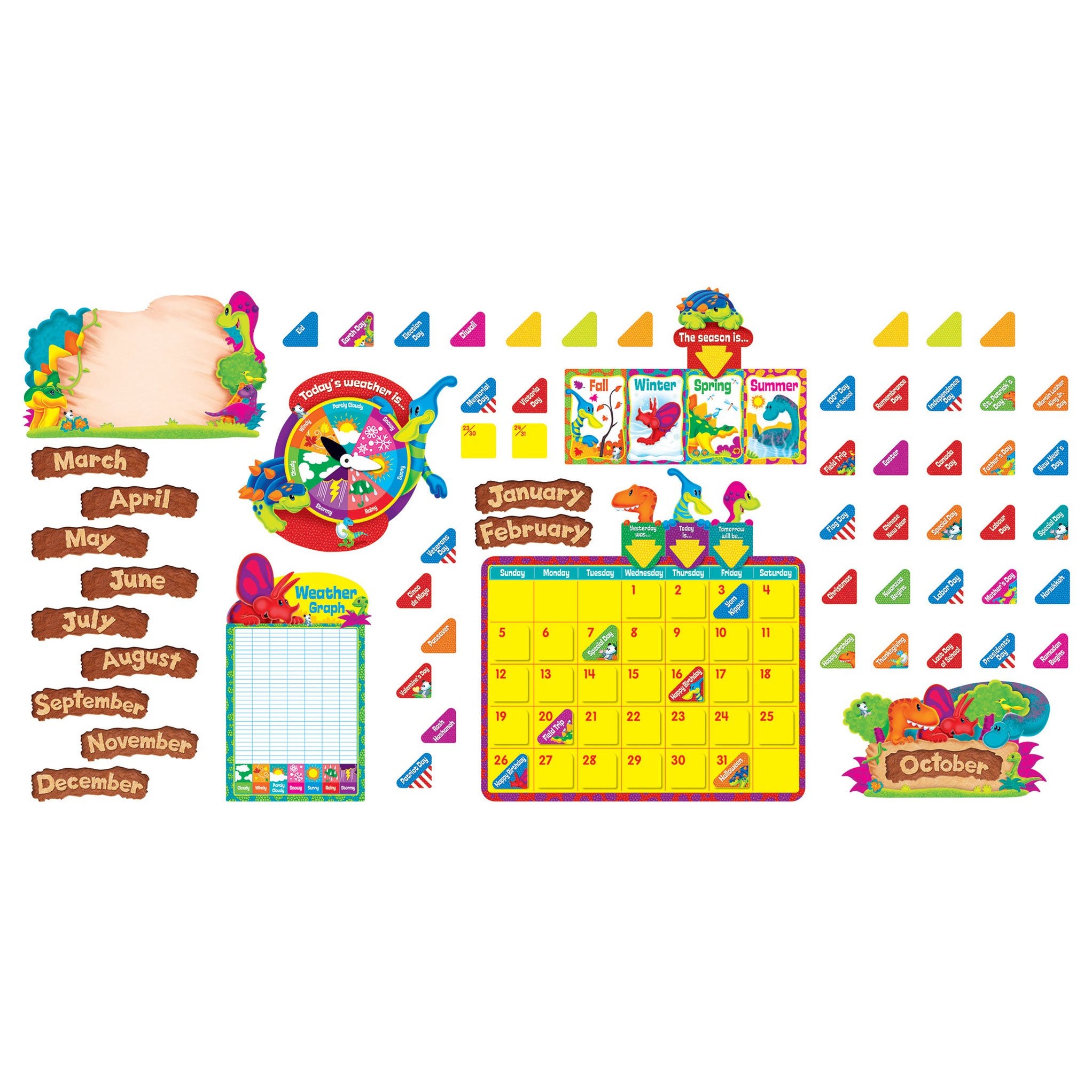 Bulletin Board Set Dino-Mite Pals® Calendar T8370 — TREND enterprises, Inc.