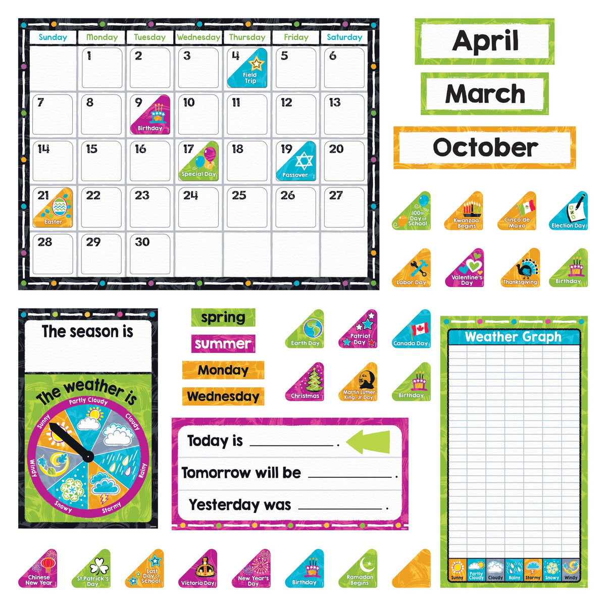 Bulletin Board Set Color Harmony Calendar T8430 — TREND enterprises, Inc.